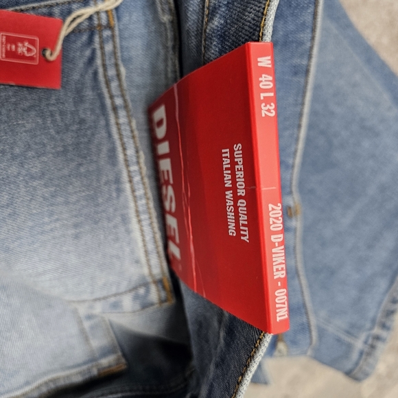 Diesel Viker Straight Button Jeans Size 40×32 NWT 007n1 - Picture 6 of 15